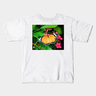 Common Orange Lacewing Butterfly Kids T-Shirt